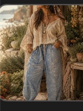 A rare bird genie pants. Beautiful one size fits all new without tags.